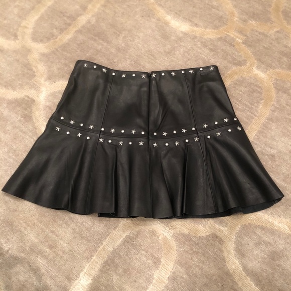 NWOT Parker Cyrus Studded Leather Mini Skirt - Picture 3 of 7
